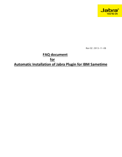 FAQ document for Automatic Installation of Jabra Plugin for IBM