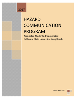 Policy on Hazard Communication