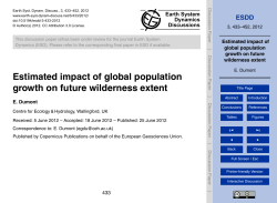Estimated impact of global population growth on future