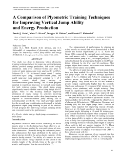 A comparison of plyometric training techniques for improving vertical