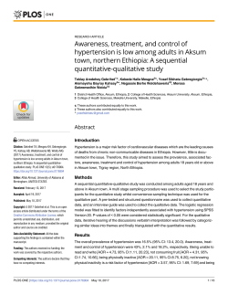 Awareness, treatment, and control of hypertension is low