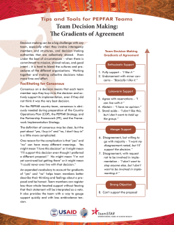 Team Decision Making: The Gradients of Agreement