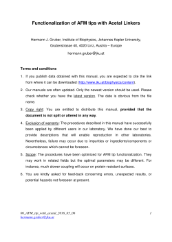 Functionalization of AFM tips with Acetal Linkers