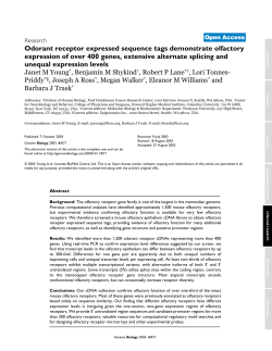 Odorant receptor expressed sequence tags