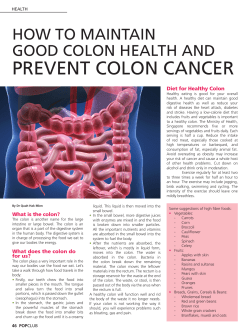 prevent colon cancer - Quah Hak Mien Colorectal Centre