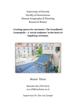 (to) Spaces for Encounter? - Utrecht University Repository