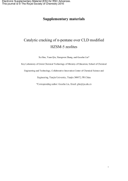 Supplementary materials Catalytic cracking of n