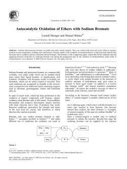 Autocatalytic Oxidation of Ethers with Sodium Bromate