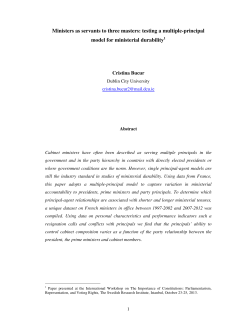 Ministers as servants to three masters: testing a multiple