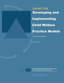 Guide for Developing and Implementing Child Welfare Practice