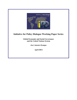 Initiative for Policy Dialogue Working Paper Series