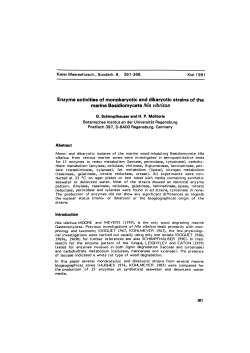 Enzyme activities of monokaryotic and dikaryotic strains of the