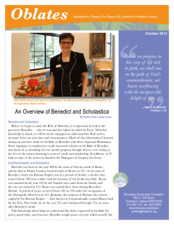 October 2013 - Sisters of St. Benedict