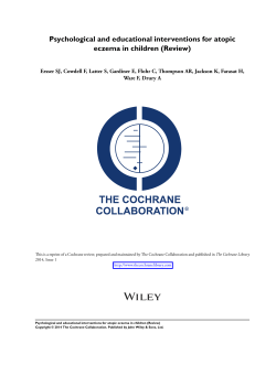 Psychological and educational interventions for atopic eczema in