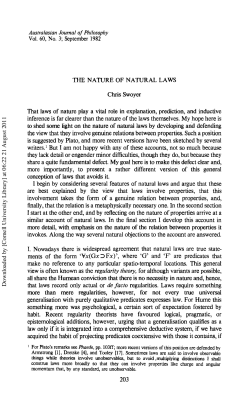 The nature of natural laws