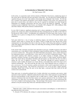 An Introduction to Maharishi Vedic Science