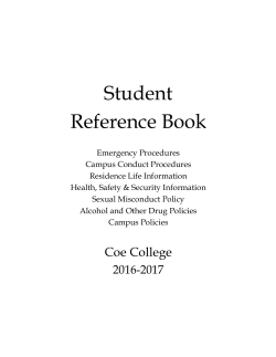 Coe College Student Reference Book