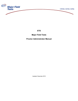 MFT Proctor Manual