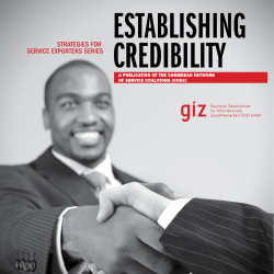 Establishing Credibility - Dominica Coalition of Service Industries