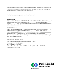 Just a few sentences in your will or trust are all that is needed