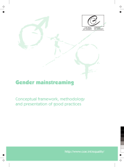 Gender mainstreaming - Coe