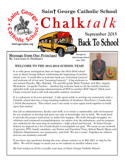 Chalktalk Issue 1 - Saint George School