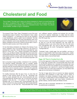 Cholesterol and Food