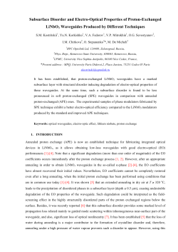 Subsurface Disorder and EO properties