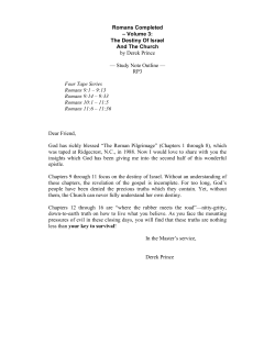 Romans Completed – Volume 3: The Destiny Of Israel And The