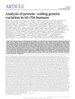 Analysis of protein-coding genetic variation in 60706 humans