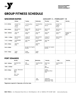 GROUP FITNESS SCHEDULE