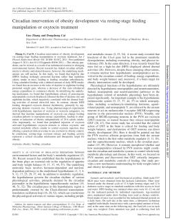 Circadian intervention of obesity development via resting