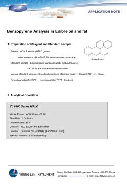 Benzopyrene Analysis in Edible oil and fat