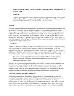 Nuclear Safeguards Culture