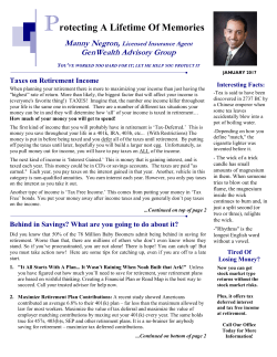 January 2017 - GenWealth Advisory Group