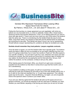 Dentists Who Represent Themselves When Leasing Office