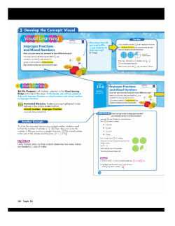 Math Grade 4 Unit 10-6 Improper Fractions and Mixed Numbers
