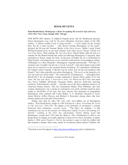 hemingway`s boat: everything he loved in life and lost