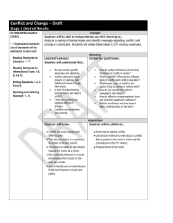 Conflict and Change -