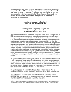 Issue: Must the name of a genetically unrelated gestational host of a