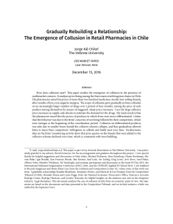 The Emergence of Collusion in Retail Pharmacies in Chile