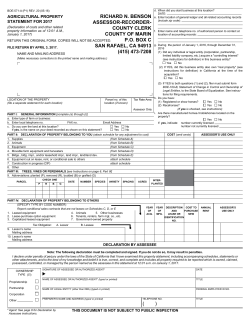 Agricultural Property Statement for 2016