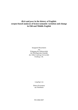 Rich and poor in the history of English: corpus-based