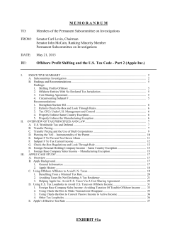 EXHIBIT #1a - Senate Homeland Security and Governmental Affairs