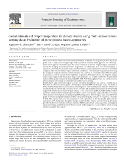 Global estimates of evapotranspiration for climate studies using