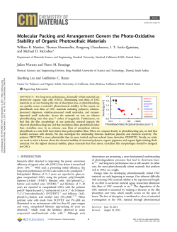 Molecular Packing and Arrangement Govern the Photo