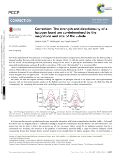 Correction: The strength and directionality of a halogen bond are co