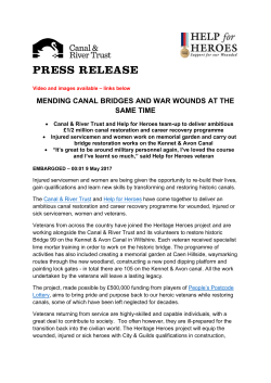 mending canal bridges and war wounds at the same time