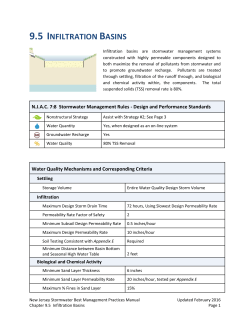 9.5 INFILTRATION BASINS