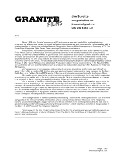 a PDF of Jim Surette`s biography and